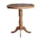 International Concepts Round 36 in Round Top Pedestal Table with 12 in Leaf, 41.3 in H, Distressed Oak, 36 in W, 48 in L K42-36RXT-6B-2 - alternate 6